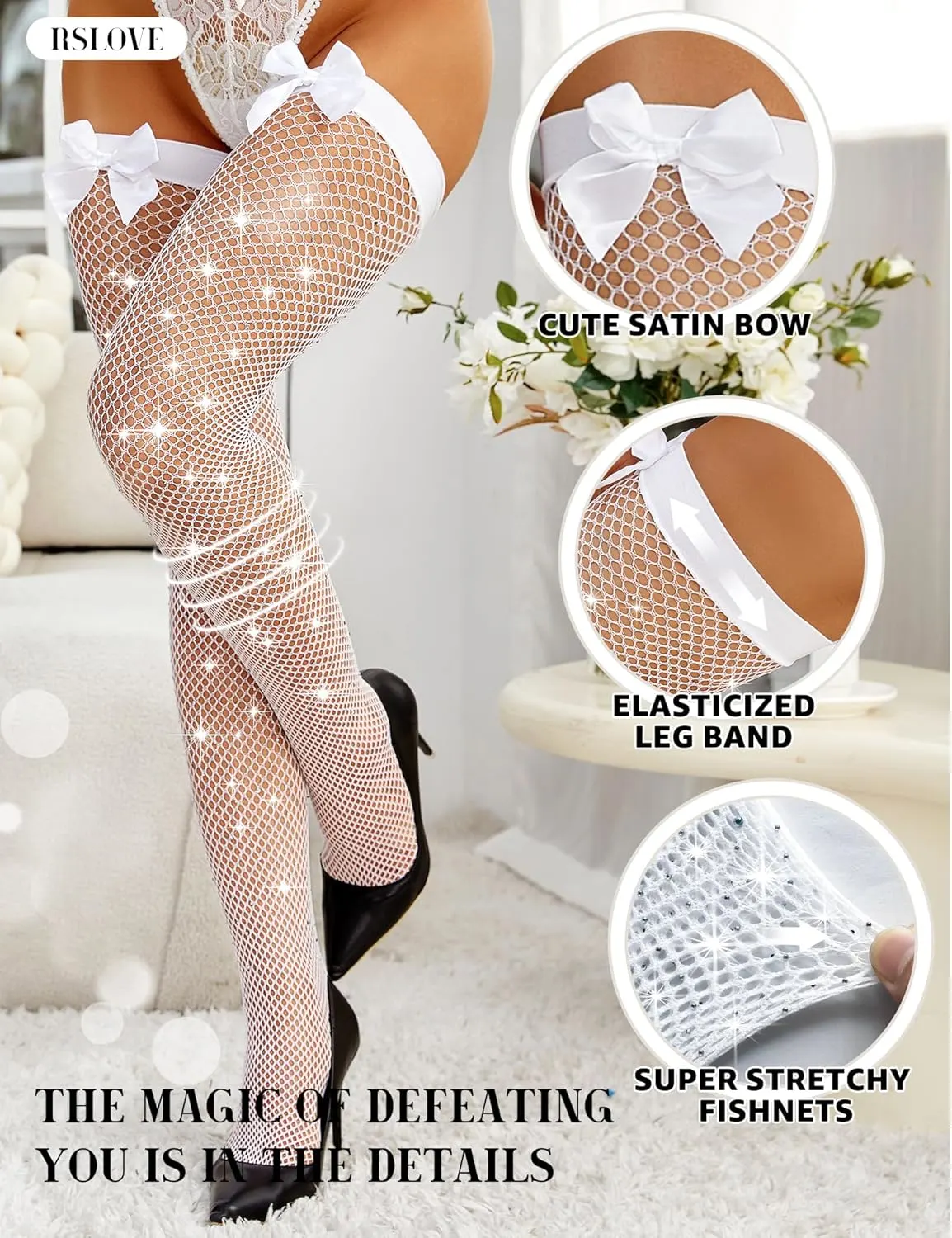 rhinestone fishnet thigh high 2
