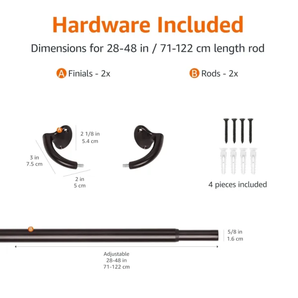 room darkening curtain rod 3