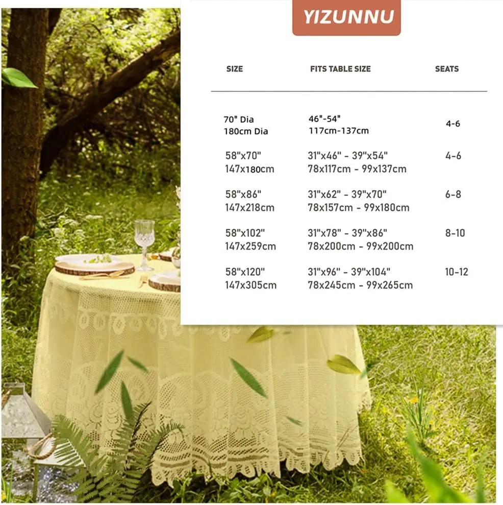 round beige lace tablecloth 2