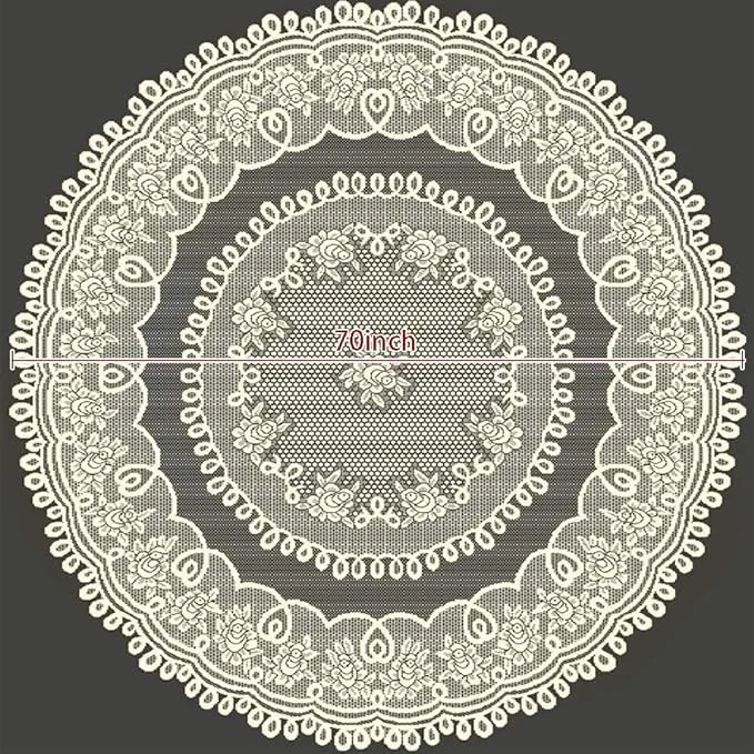 round beige lace tablecloth 3
