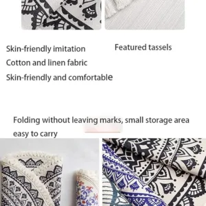 round carpet cotton linen 3