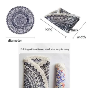 round carpet cotton linen 4