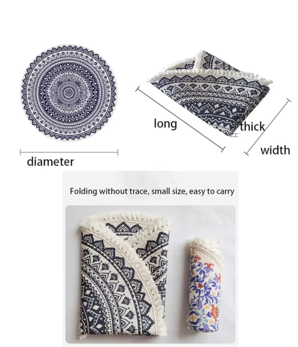 round carpet cotton linen 4