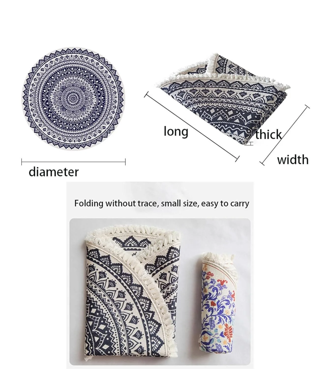 round carpet cotton linen 4