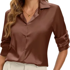 satin button shirt 1