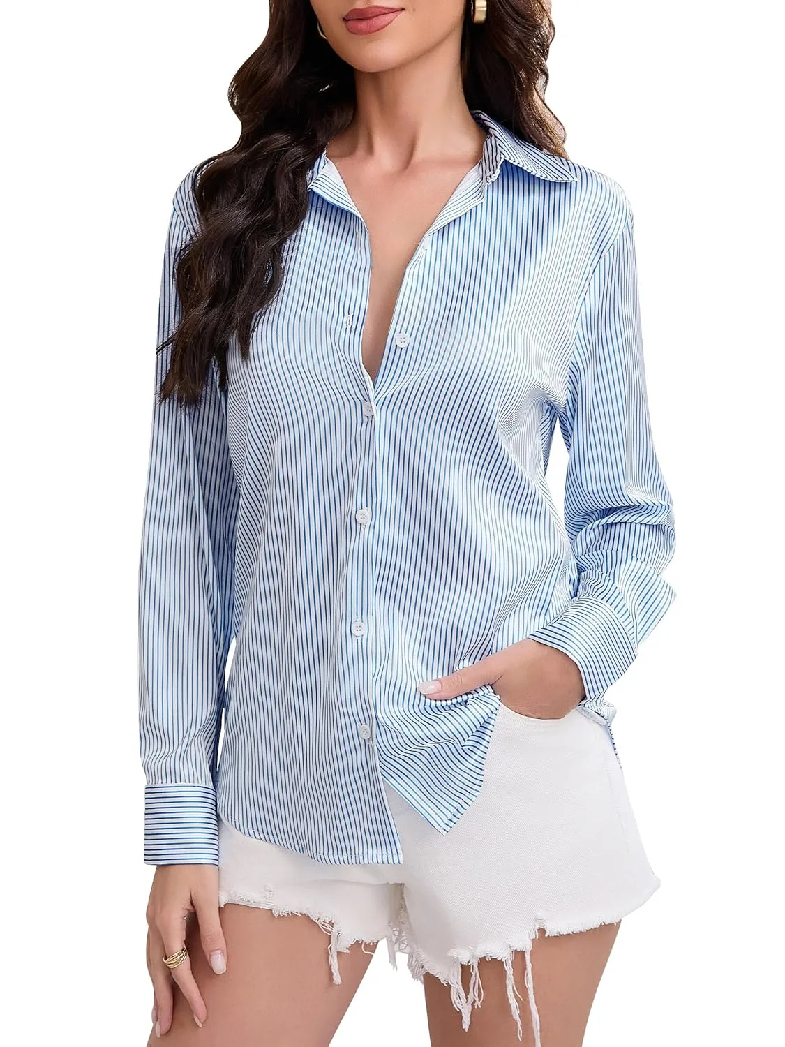 satin button shirt 6