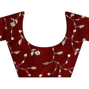 satin saree embroidered blouse 7