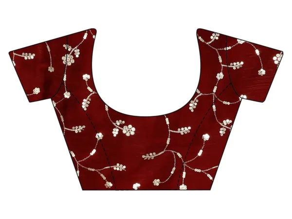 satin saree embroidered blouse 7