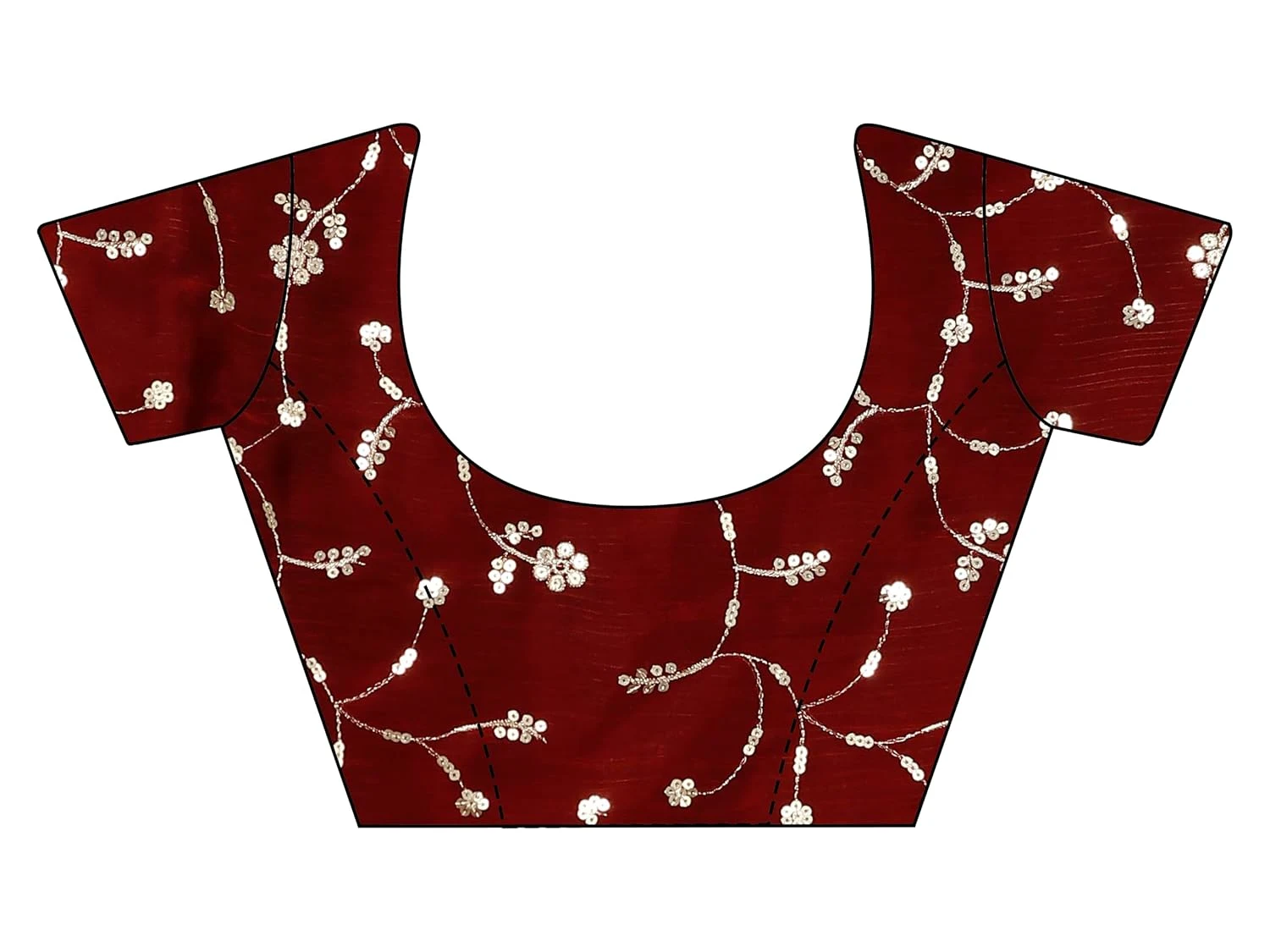 satin saree embroidered blouse 7