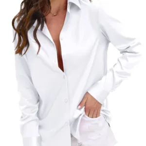satin shirt women silk 1