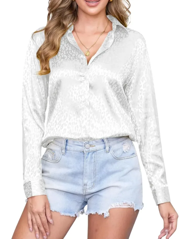 satin shirt women silk 7