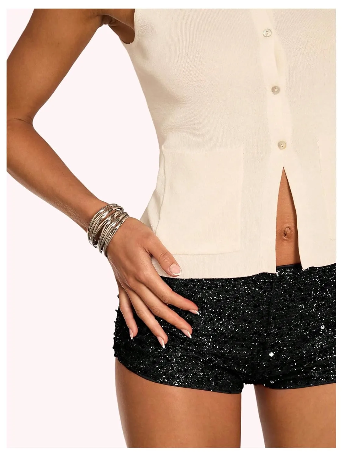 sequin shorts women 4