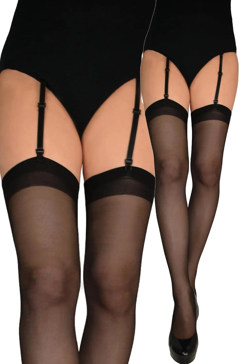 sheer plain stockings 2