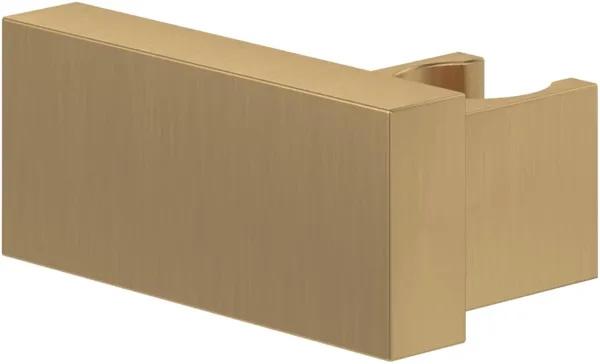 Villeroy & Boch wall-mounted hand shower holder made of durable brass with a chrome finish offers easy installation and a simple, square design.