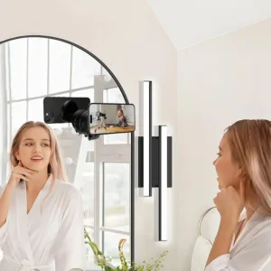 This magnetic shower phone holder with reusable suction cup allows you to securely mount your Magsafe iPhone 12-17 to bathroom mirror, shower, window, car dashboard, or any flat surface.