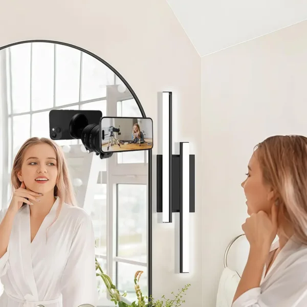 This magnetic shower phone holder with reusable suction cup allows you to securely mount your Magsafe iPhone 12-17 to bathroom mirror, shower, window, car dashboard, or any flat surface.