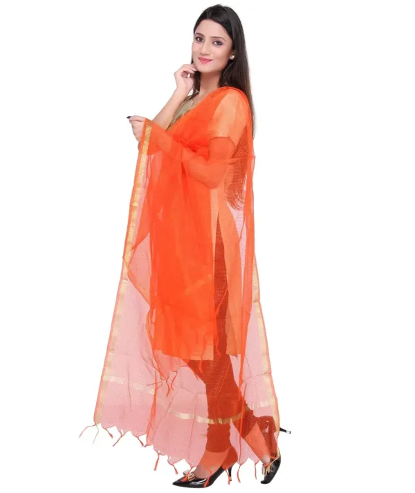 silk dupatta orange 2