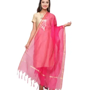 silk dupatta orange 4