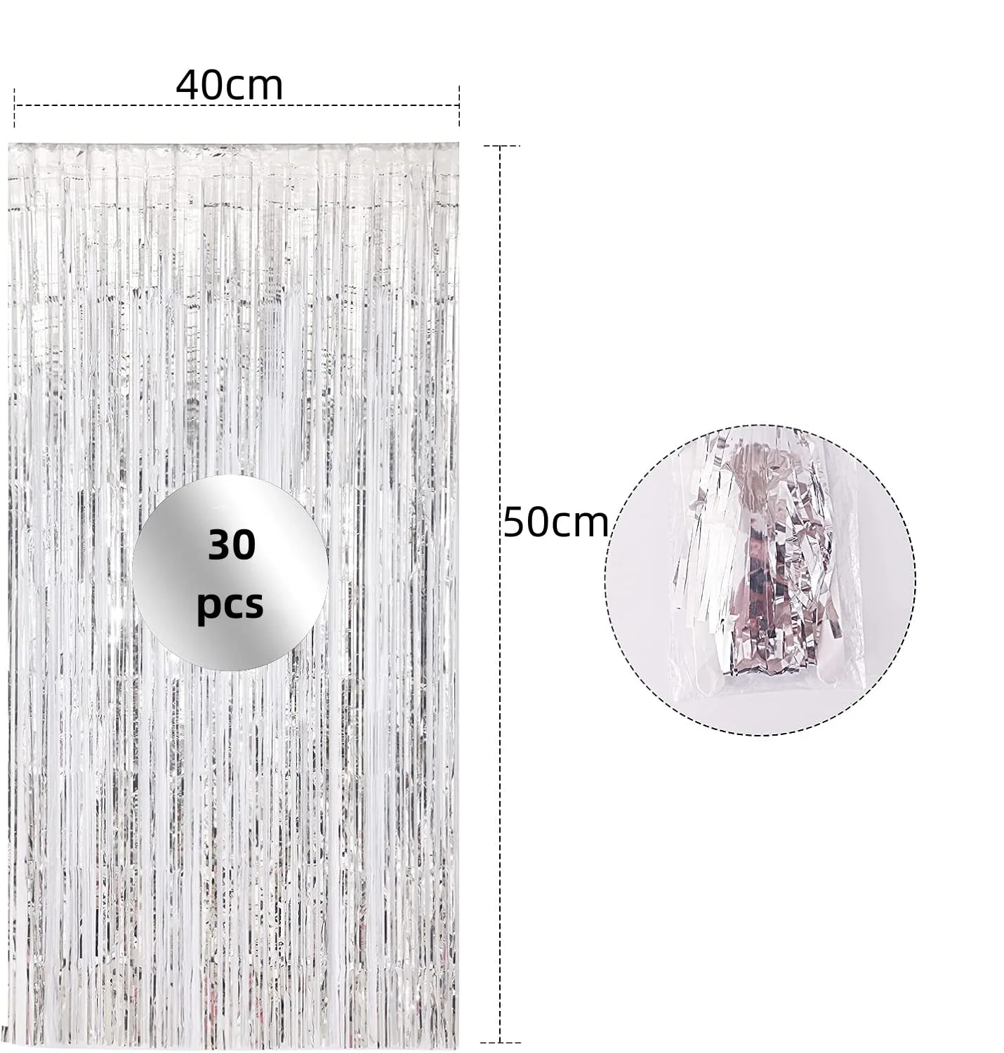 silver foil fringe xmas 2