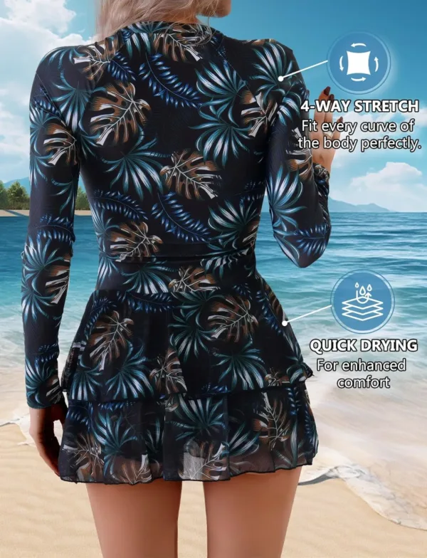 skirted swimsuit long sleeve 2