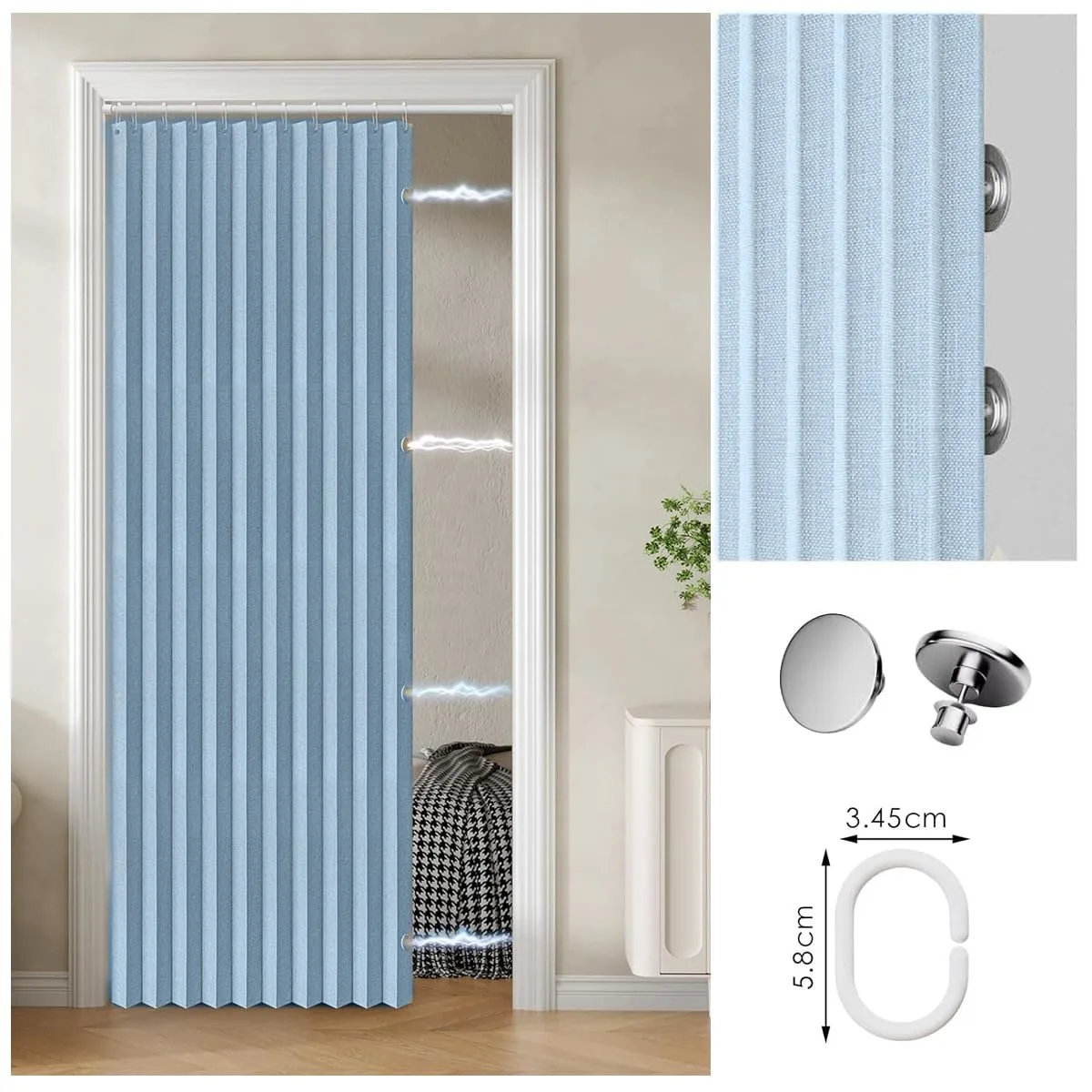 sky blue door blinds 3
