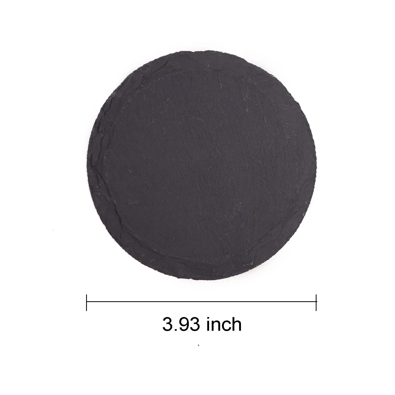 This set of four black slate coasters features a natural, rough-edged design, providing a rustic and stylish surface to protect furniture from drink spills and water rings in your kitchen, living room, or bar area.