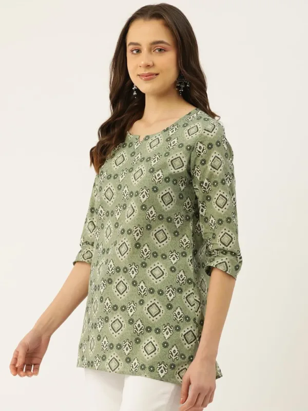 sleeve v neck kurti 3