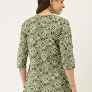 sleeve v neck kurti 4