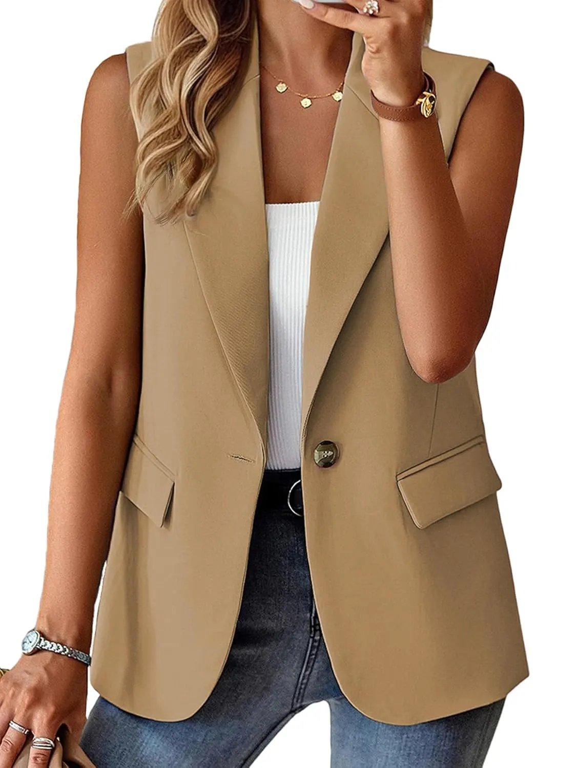 sleeveless vest blazer 1