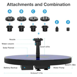 solar fountain battery 6