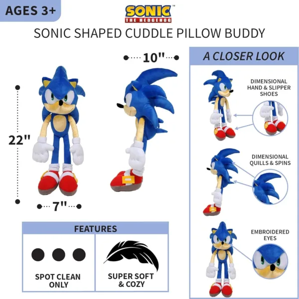 sonic hedgehog cuddle pillow 4