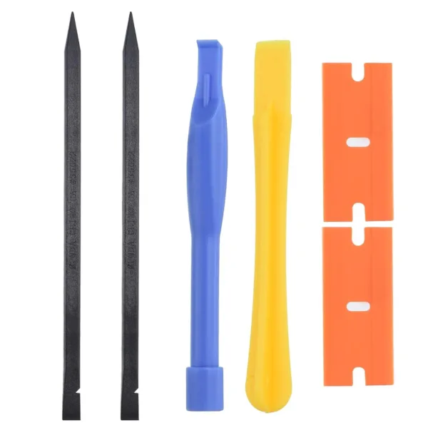 This 10-in-1 spudger pry tool set is designed for repairing electronics like phones, laptops, and tablets, featuring curved pry blades for easy and safe opening.