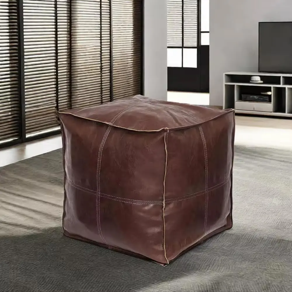 square pouf ottoman cover 1