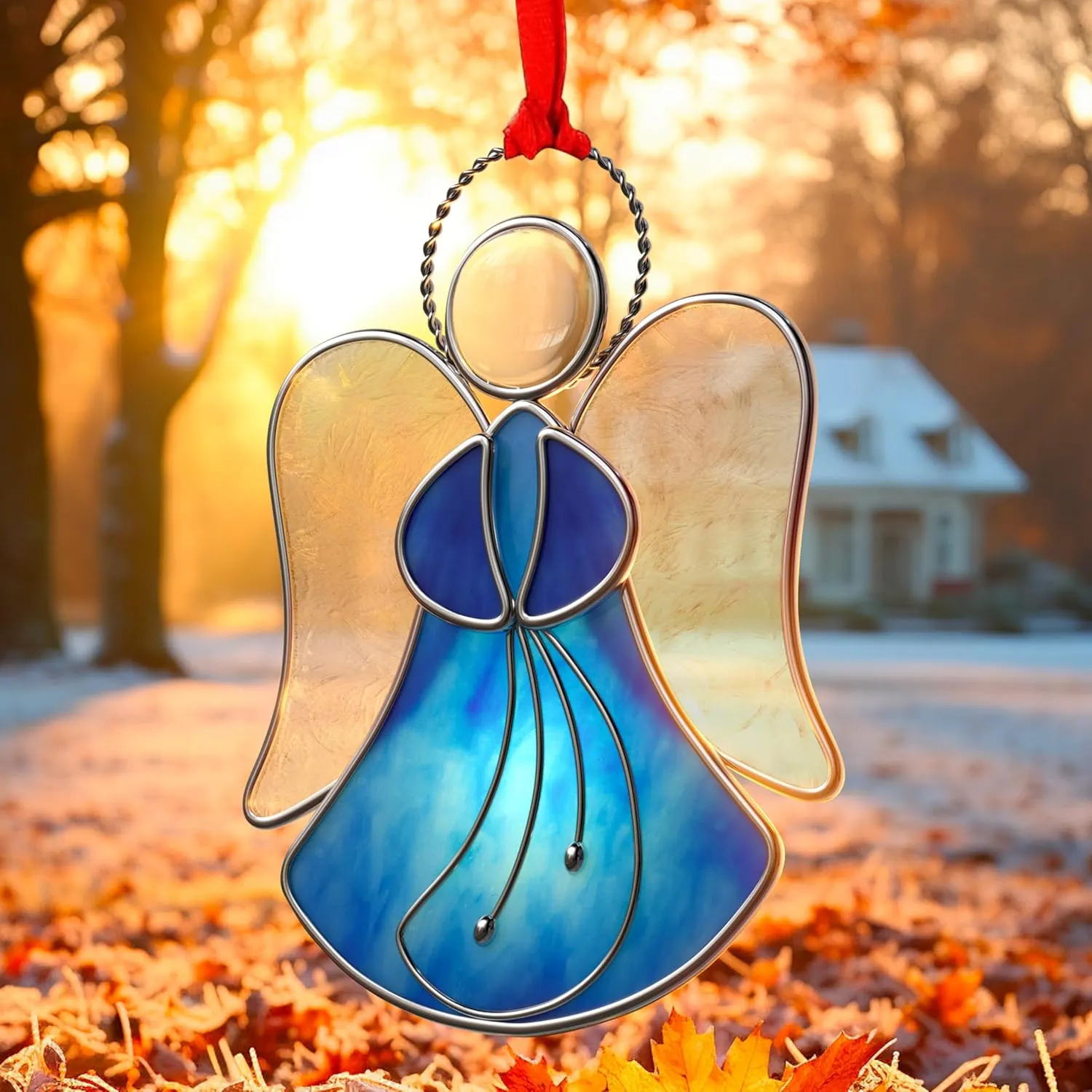 stained glass angel suncatcher 4