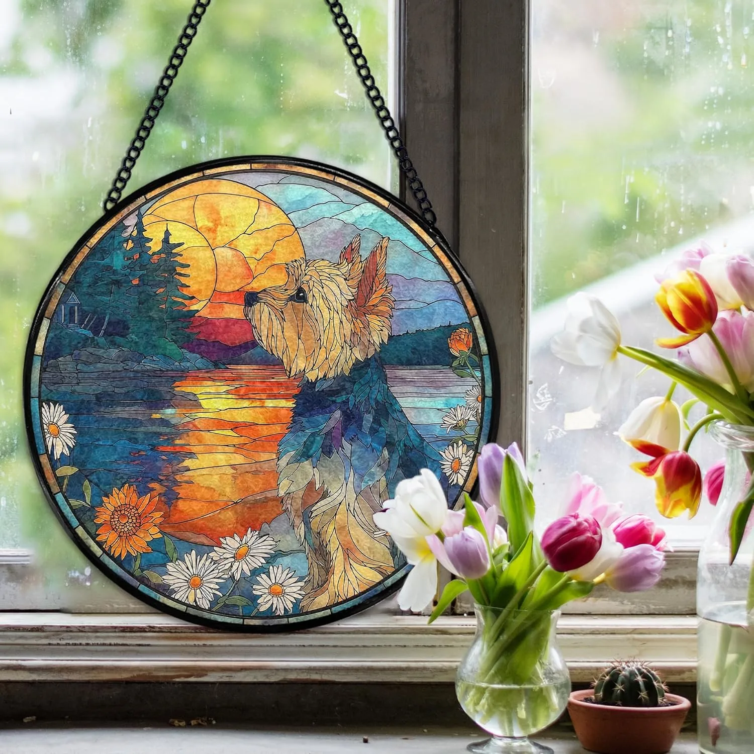 stained glass yorkshire flower 3