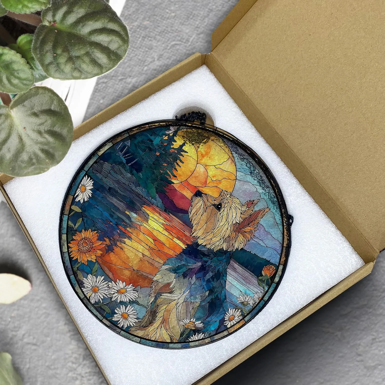 stained glass yorkshire flower 6