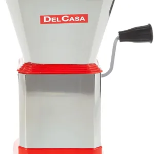 This is a stainless steel multi-color food chopper for chopping vegetables and onions with a rotating blade, reducing workload in the kitchen.