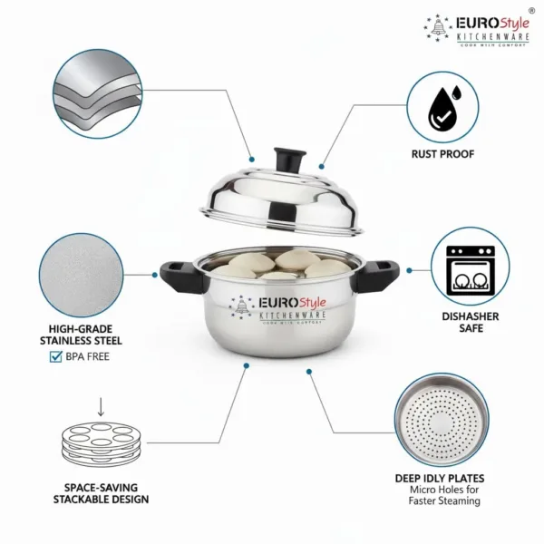 stainless steel idli steamer 4