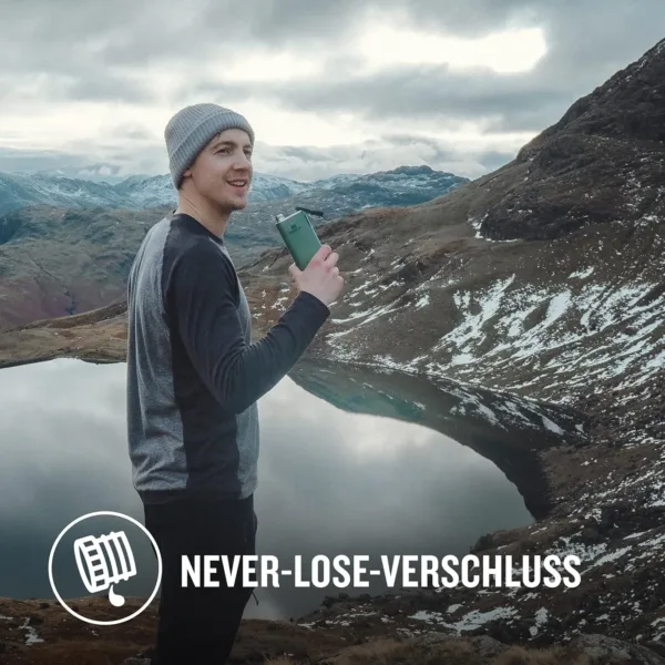 The green Stanley Classic Wide Mouth Hip Flask is made from stainless steel, features a wide mouth for easy pouring, and is leakproof for on-the-go use.