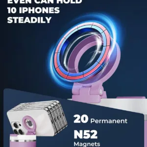 This magnetic phone holder for Stanley cups holds your phone securely while you stay hydrated, providing a convenient hands-free experience.