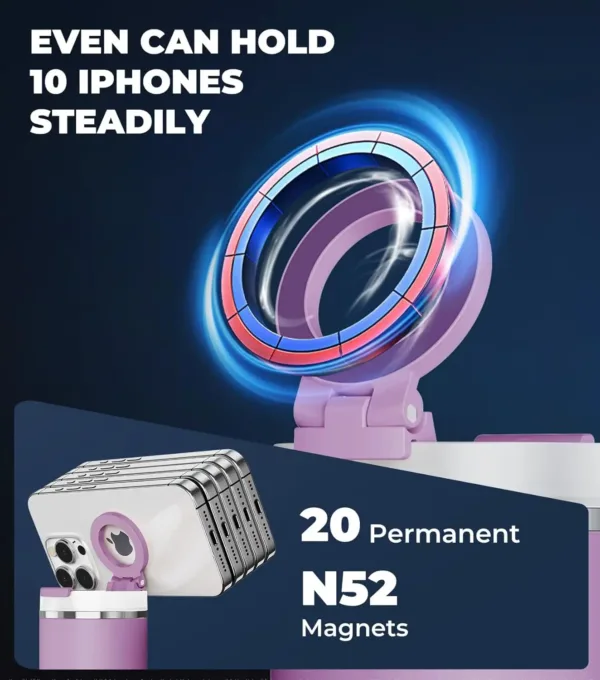 This magnetic phone holder for Stanley cups holds your phone securely while you stay hydrated, providing a convenient hands-free experience.