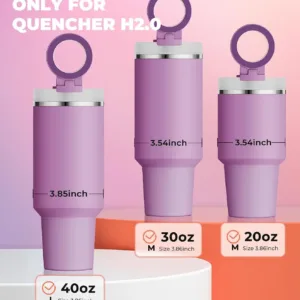 This magnetic phone holder for Stanley cups holds your phone securely while you stay hydrated, providing a convenient hands-free experience.