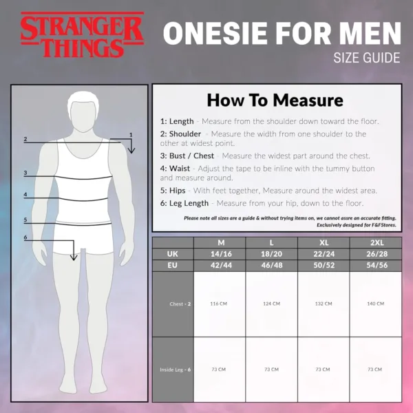 stranger things onesie mens 6