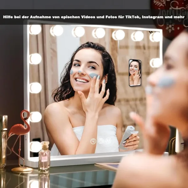 This four-pack of black silicone suction phone mounts provides a strong, hands-free grip on smooth surfaces like mirrors and shower tiles for taking TikTok videos and selfies with iPhones and Android phones.