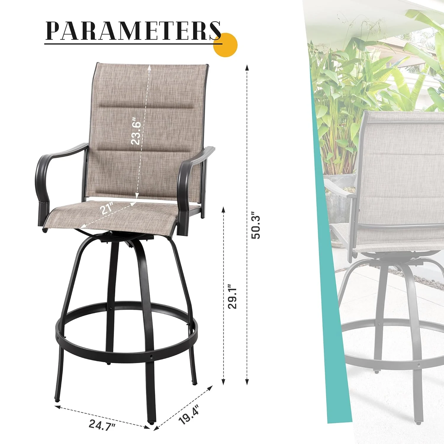 swivel bar stools outdoor 3