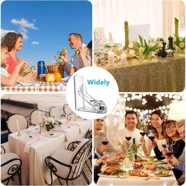 tablecloth clips clear 3