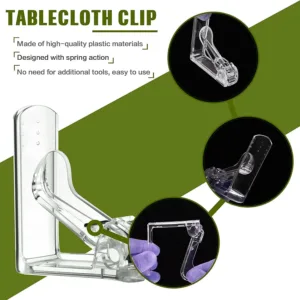 tablecloth clips clear 6