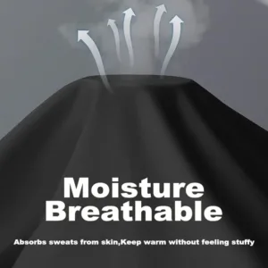 This men's thermal underwear set, crafted from a soft polyester-spandex blend with a fleece lining, provides warmth and comfort as a base layer for skiing, hiking, or everyday wear.