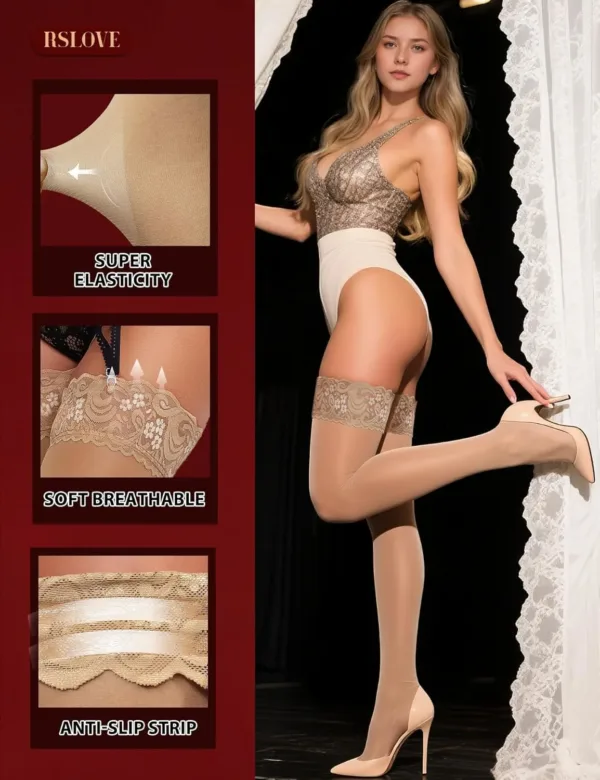 thigh high stockings lace 4