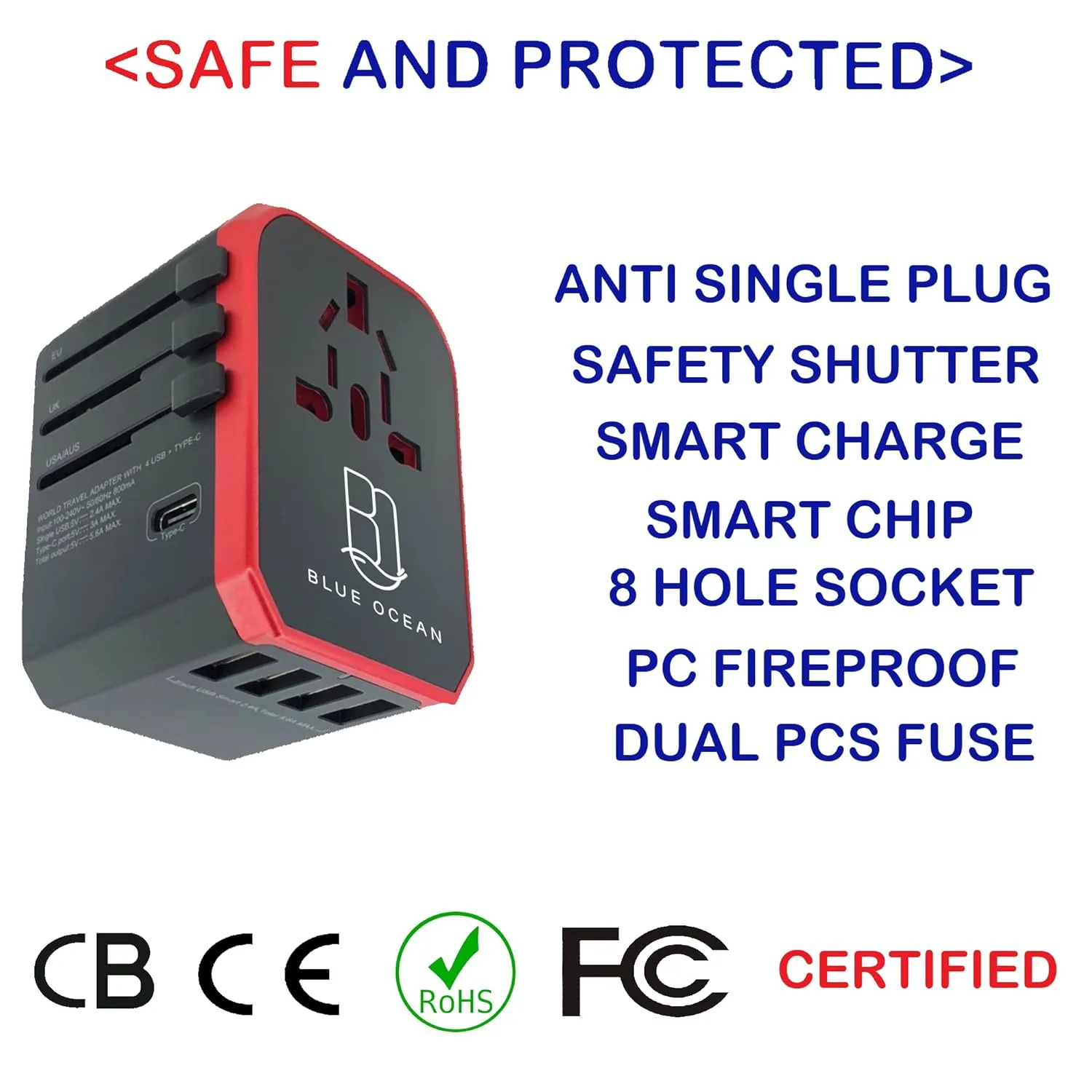 travel adapter universal 4